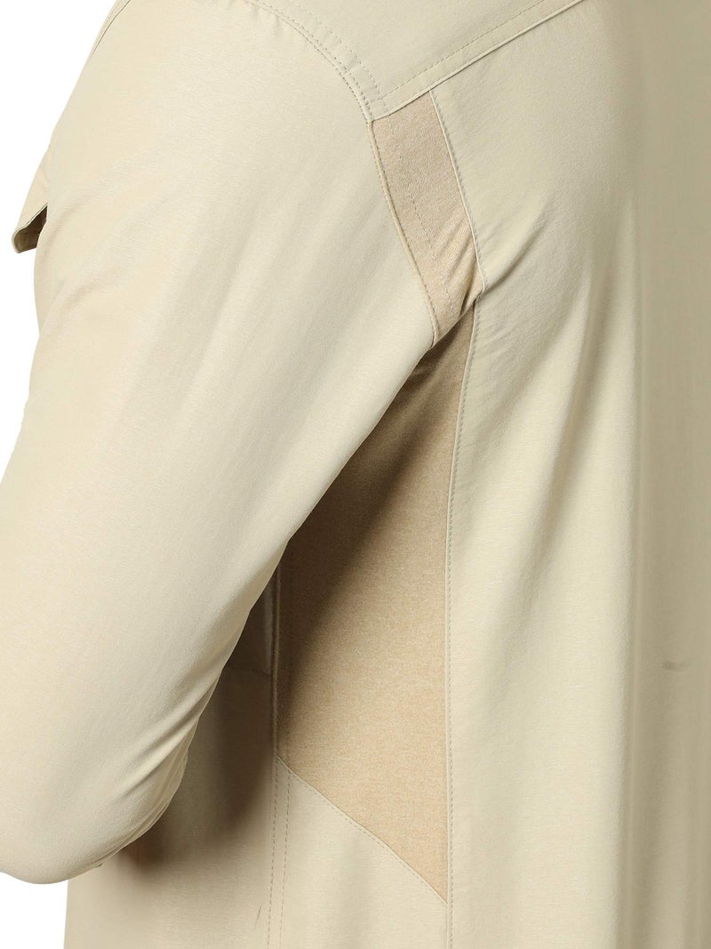 ATG by Wrangler Men's Long Sleeve Mixed Material Shirt, Twill, Medium - Image 3